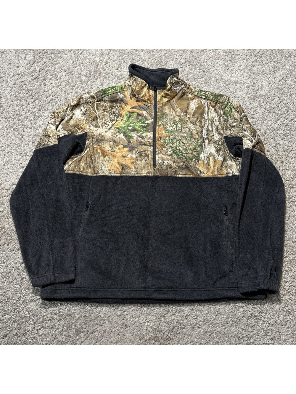 Columbia PHG Fleece Overlay II 1/4 Zip Realtree Camo Pullover Men’s XL